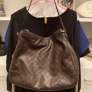 Gucci signature logo hobo bag